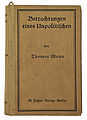 Thomas Mann Betrachtungen eines Unpolitischen 1918.jpg