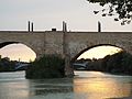 Atardecer en el Puente de Piedra 2.JPG