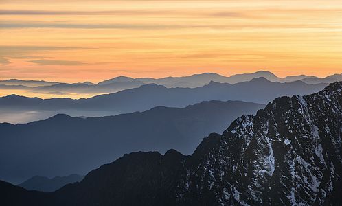 A view of Langtang National Park from Laurebina-La Pass