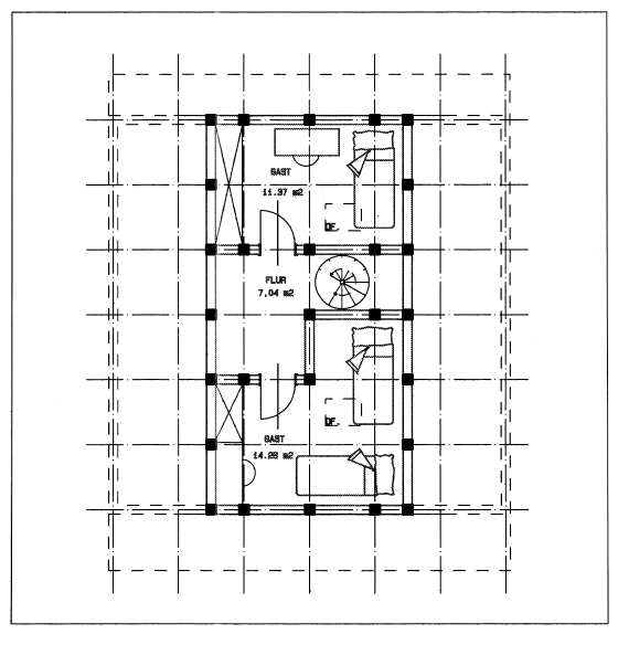 Einfamilienhaus im Landhausstil, Grundriss Dachgeschoss